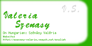 valeria szenasy business card